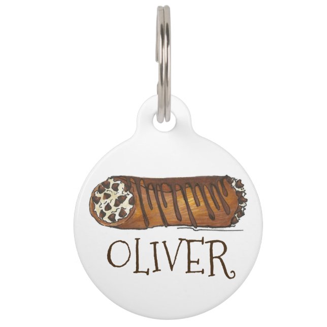 Médaillon Pour Animaux Chocolat Italien Cannoli Chocolat Italien Pâtisser (Devant)