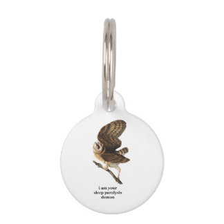 Médaillon Pour Animaux Chouette effraie drôle