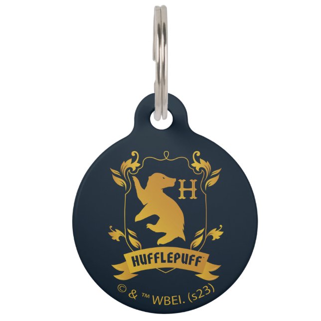 Médaillon Pour Animaux Cimetière de maison HUFFLEPUFF™ Orné (Devant)
