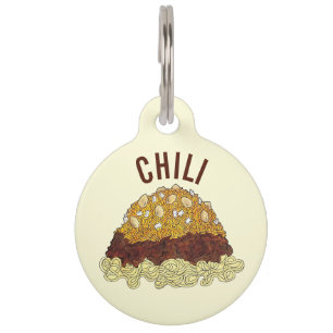 Médaillon Pour Animaux Cincinnati Chili Ohio OH Spaghetti Chili Food