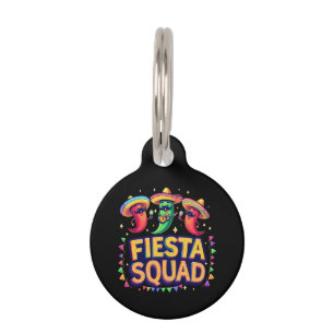 Médaillon Pour Animaux Cinco de Mayo Fiesta Squad Famille Mexicaine Party