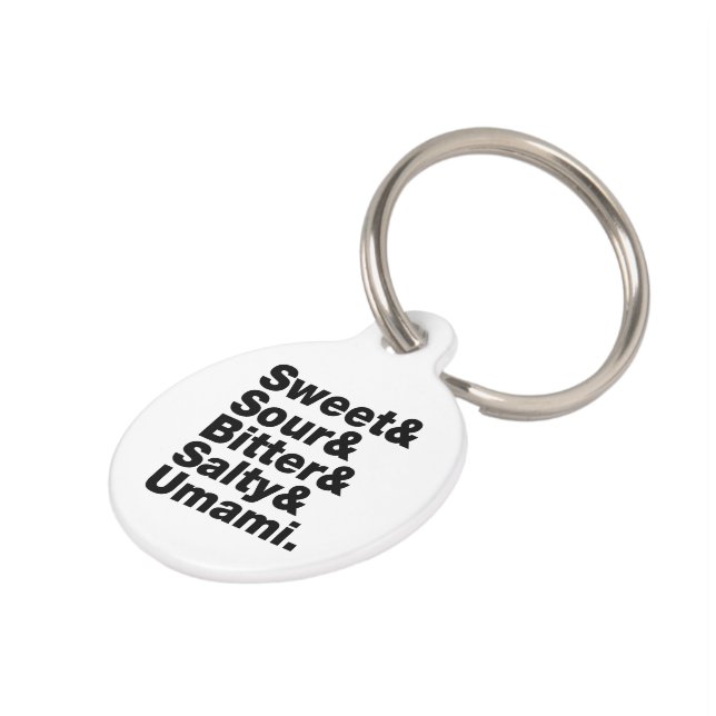 Médaillon Pour Animaux Cinq saveurs de base (Côté )