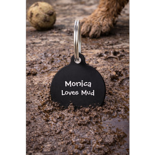 Médaillon Pour Animaux Citation drôle de chien avec numéro de téléphone  