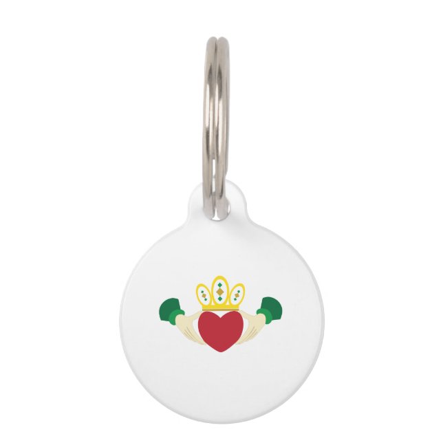 Médaillon Pour Animaux Claddagh (Devant)