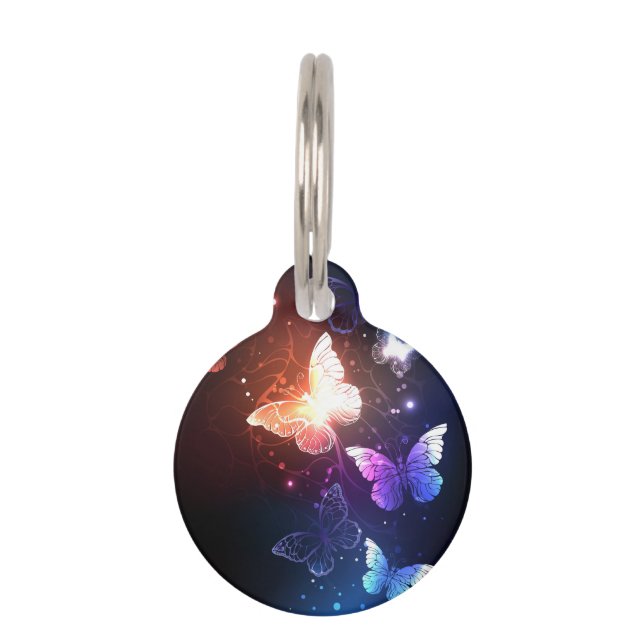 Médaillon Pour Animaux Clowing Night Butterflies (Devant)