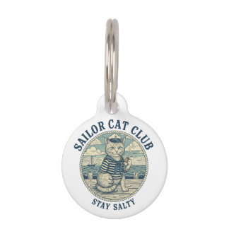 Médaillon Pour Animaux Club du chat marin