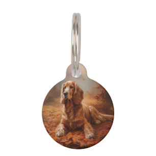 Médaillon Pour Animaux Cocker Spaniel à l'automne Feuilles automne Inspir