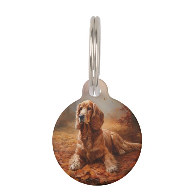 Médaillon Pour Animaux Cocker Spaniel en Feuilles d'Automne Tomber Inspir (Devant)