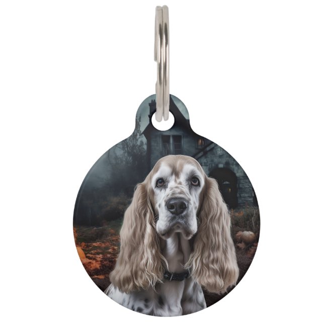 Médaillon Pour Animaux Cocker Spaniel Halloween Épouvantable (Devant)