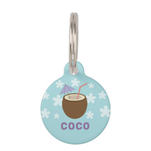 Médaillon Pour Animaux Cocotier tropical