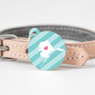 Médaillon Pour Animaux Coeur de l'Alaska