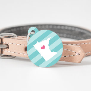 Médaillon Pour Animaux Coeur du Minnesota