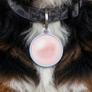 Médaillon Pour Animaux Collier d'identification pour chien en perle rose