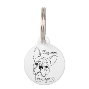 Médaillon Pour Animaux Collier personnalisé en ligne pour Bouledogue Fran