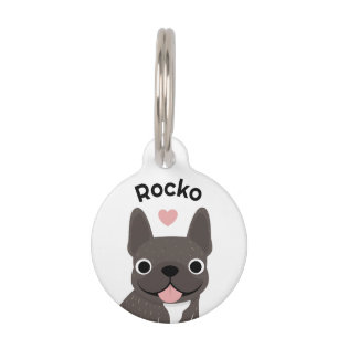 Médaillon Pour Animaux Collier personnalisé pour Bouledogue Français Brin