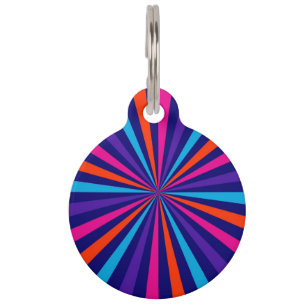 Médaillon Pour Animaux Conception de la roue de tournage colorée Sun Burs
