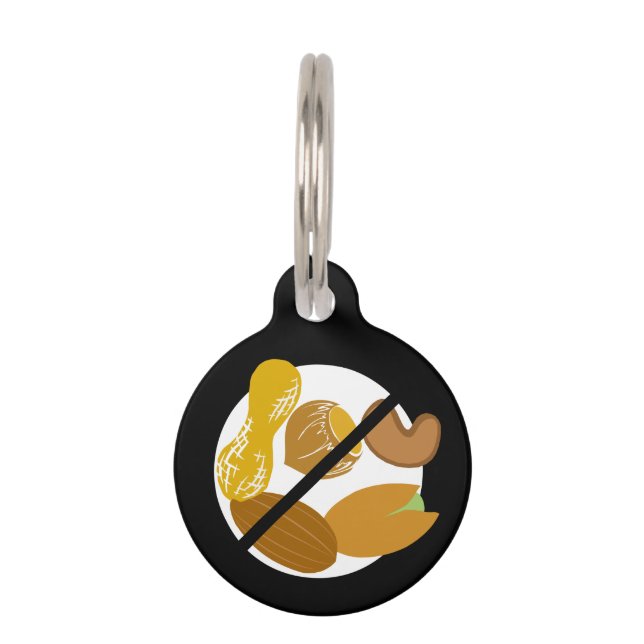 Médaillon Pour Animaux Contact de secours d'enfants d'allergie d'arachide (Devant)