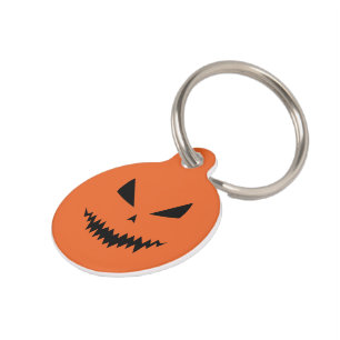 Médaillon Pour Animaux Cool effrayant Jack O'Lantern face Halloween Perso
