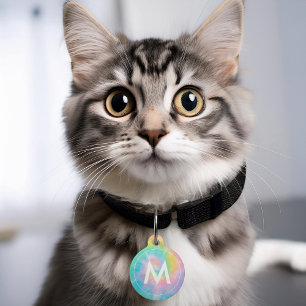 Médaillon Pour Animaux Cool Tie Dye Personnalisé