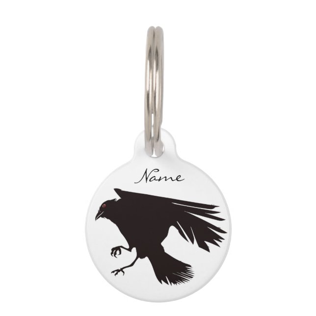 Médaillon Pour Animaux Corbeau noir vol Thunder_Cove (Devant)