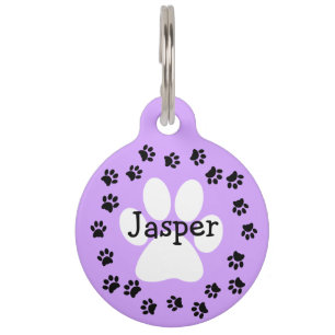 Médaillon Pour Animaux Couleur personnalisée Nom de chien personnalisé Em