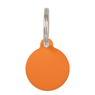 Médaillon Pour Animaux Couleur solide : orange Citrouille