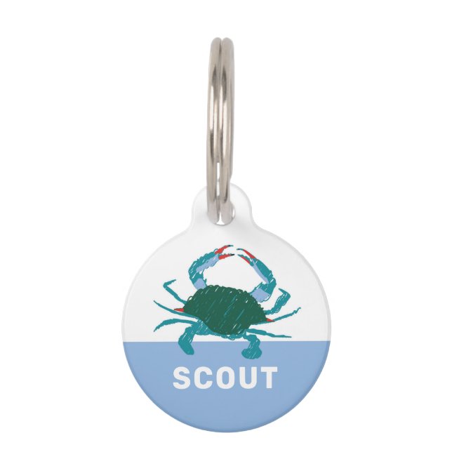 MÉDAILLON POUR ANIMAUX CRAB (Devant)