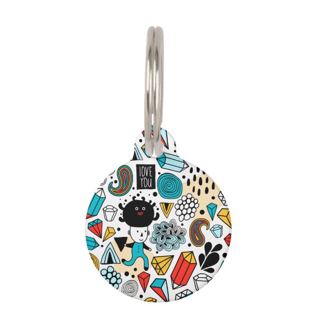 Médaillon Pour Animaux Crazy head (Devant)