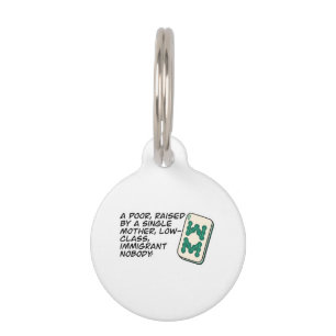 Médaillon Pour Animaux Crazy Rich Asians Mahjong scène citation Classic