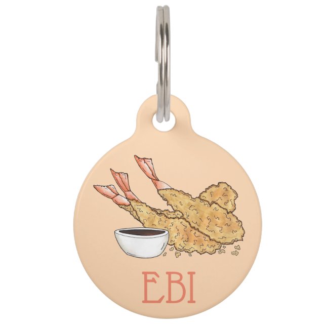 Médaillon Pour Animaux crevettes crevettes crevettes Ebi Tempura Cuisine  (Devant)