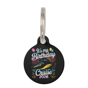Médaillon Pour Animaux Croisière d'anniversaire 2026 Croisière d'annivers
