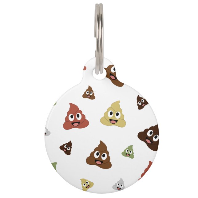 Médaillon Pour Animaux Cute Poop émoji drôles idées cadeaux (Devant)