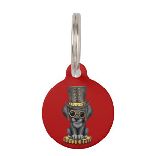 Médaillon Pour Animaux Cute Steampunk Black Lab Chien Chien Chien Chien,