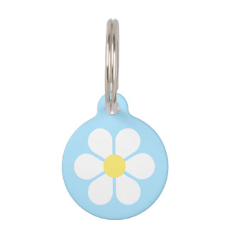 Médaillon Pour Animaux Daisy Pet Tag sur Blue