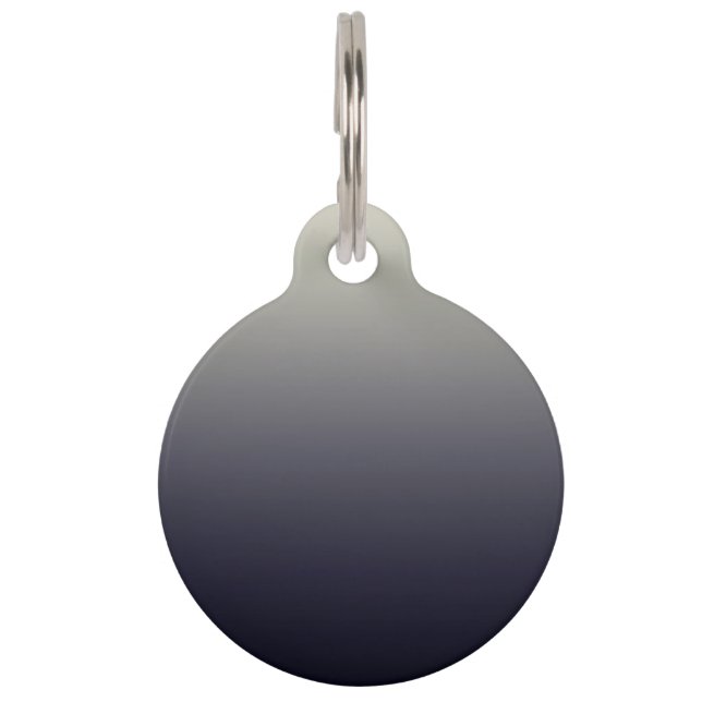 Médaillon Pour Animaux Dégradé noir branché (Dos)