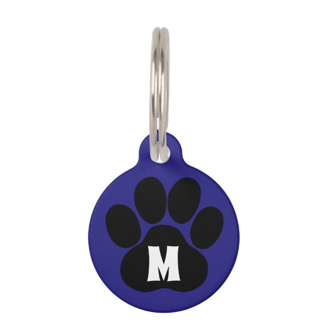 Médaillon Pour Animaux D'empreinte de patte d'animal familier d'étiquette (Devant)