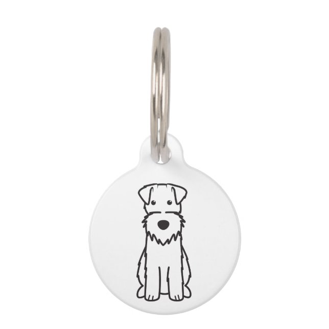 Médaillon Pour Animaux Dessin du chien de Terrier Fox Wire (Devant)