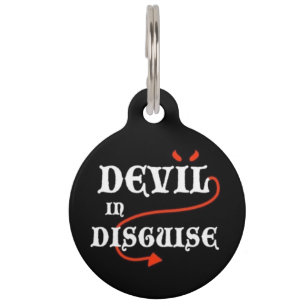 Médaillon Pour Animaux Diable dans l'étiquette d'identification d'animal