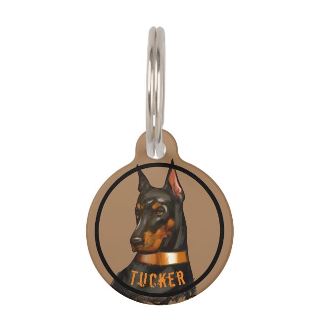 Médaillon Pour Animaux Doberman, amant doberman, propriétaire doberman, d (Devant)