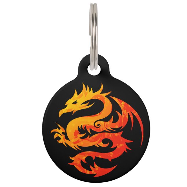 MÉDAILLON POUR ANIMAUX DRAGON ARDENT (Devant)