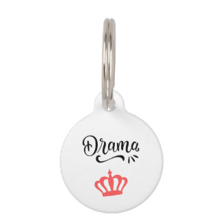 Médaillon Pour Animaux Drama Queen Crown Pet Tag