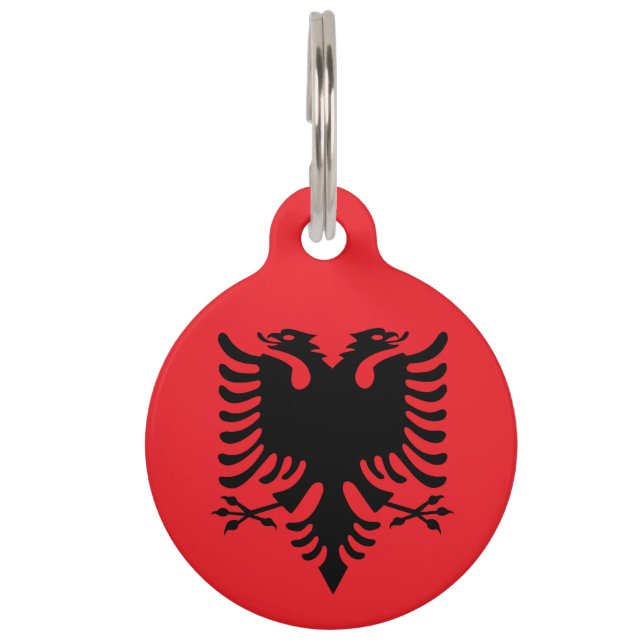 Médaillon Pour Animaux Drapeau albanais (Devant)