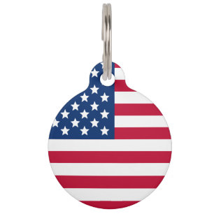 Médaillon Pour Animaux Drapeau américain