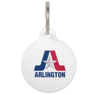 Médaillon Pour Animaux Drapeau d'Arlington, Texas Numéro d'identification