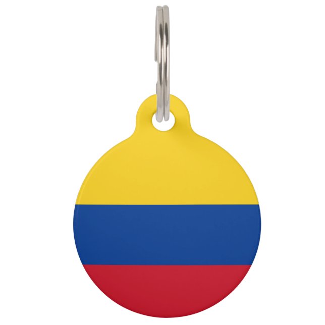 Médaillon Pour Animaux Drapeau de Colombie (Devant)