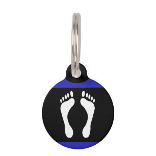 Médaillon Pour Animaux Drapeau de fierté de pied (empreinte de pied)