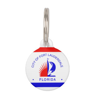 Médaillon Pour Animaux Drapeau de Fort Lauderdale, Floride
