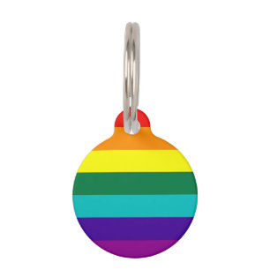 Médaillon Pour Animaux Drapeau de la Fierté arc-en-ciel 7 bandes
