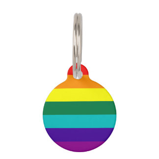 Médaillon Pour Animaux Drapeau de la Fierté arc-en-ciel 7 bandes
