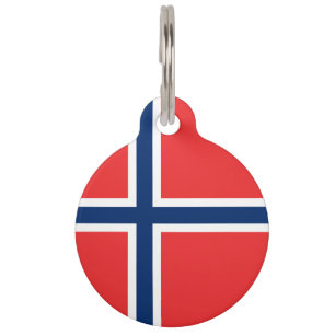 Médaillon Pour Animaux Drapeau de la Norvège